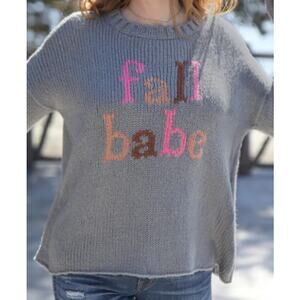 Wooden Ships Gray 'Fall Babe' Mohair Blend Sweater sz X/S